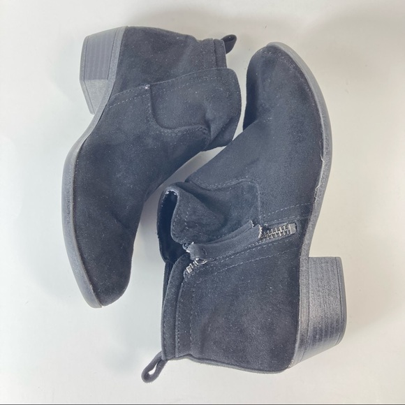 4/$25 Arizona Suede Black Zip Booties Size 6.5 - Picture 6 of 9